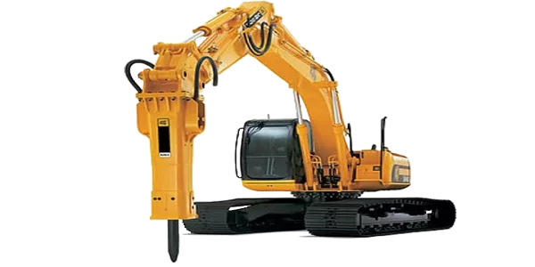 Гусеничный экскаватор с гидромолотом JCB JS 370